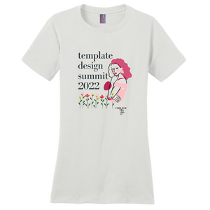 Template Design Summit 2022 White/Pink Flower T-shirt