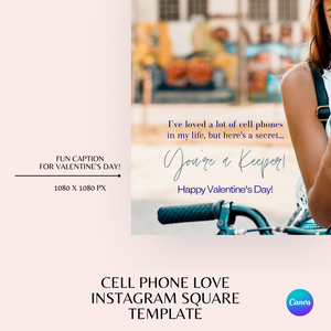 Cell Phone Love Instagram Square Template