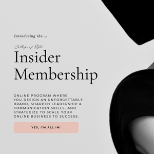 College of Style INSIDER Membership (Charged Monthly)