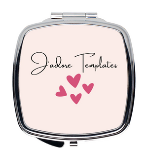 J'adore Templates Compact Mirror (Duo Pink/Black)