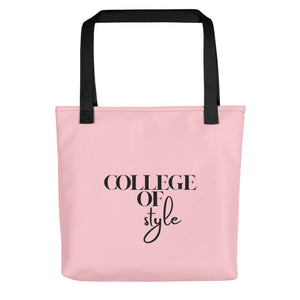 Bonjour Pink College of Style Tote bag